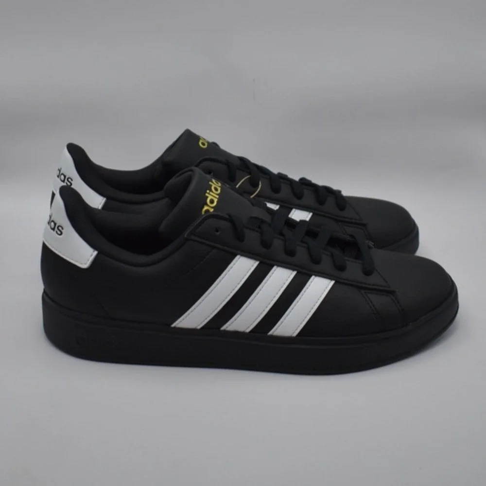 Adidas Grand Court 2.0 Sneakers Men's Size‎ 10 Shoes Black White NIB NEW JR0546